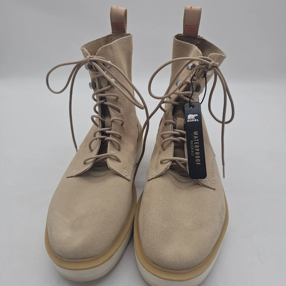 Sorel Womens Hi-Line Lace Boot Khaki II Suede Waterproof NL4879-262 Size 9